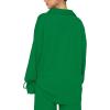 imageLYANER Womens 2 Piece Outfits Button Down Long Sleeve Shirt and Wide Leg Pants SetGreen