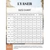 imageLYANER Womens 2 Piece Outfits Button Down Long Sleeve Shirt and Wide Leg Pants SetPlain Rose