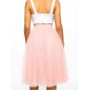 imageLYANER Womens Elegant Mesh Elastic High Waist Tulle Tutu Aline Mini Fluffy SkirtLight Pink