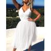imageLYANER Womens Elegant Mesh Elastic High Waist Tulle Tutu Aline Mini Fluffy SkirtWhite
