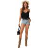 imageLYANER Womens Fringe Sleeveless Bodysuits Boho Tassel Body Suits Stretchy Cami Summer Leotards TopsBlack