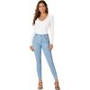 imageLYANER Womens Long Sleeve Shirts Lace V Neck Basic Casual Ribbed Knit Tops Fall Cute Fashion Winter ClothingWhite