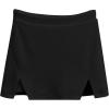 imageLYANER Womens Split Front High Waist Zip Up Skort Mini Bodycon Culottes SkirtBlack