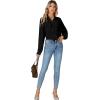 imageLYANER Womens Dressy Ruffle Blouse Long Sleeve Collar Neck Button Down Victorian Shirt TopsBlack