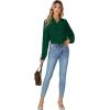 imageLYANER Womens Dressy Ruffle Blouse Long Sleeve Collar Neck Button Down Victorian Shirt TopsDark Green