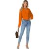 imageLYANER Womens Dressy Ruffle Blouse Long Sleeve Collar Neck Button Down Victorian Shirt TopsOrange