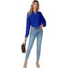 imageLYANER Womens Dressy Ruffle Blouse Long Sleeve Collar Neck Button Down Victorian Shirt TopsRoyal Blue
