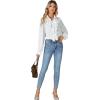 imageLYANER Womens Dressy Ruffle Blouse Long Sleeve Collar Neck Button Down Victorian Shirt TopsWhite
