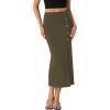 imageLYANER Womens High Waist Long Pencil Skirt Side Split Bodycon Party Club Night Out Midi SkirtsAmy Green