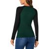 imageLYANER Womens Long Sleeves Ribbed Knit Tunic Shirts Scoop Neck Button Down Tops Casual Henley Tee Shirt Slim Fit BlousesDark Green