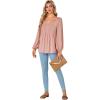 imageLYANER Womens Square Neck Tunic Top Puff Long Sleeve Pleated Flowy TShirtsDusty Pink