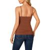 imageLYANER Womens Lace V Neck Camisole Adjustable Strap Cami Sleeveless Tank Undershirt TopCaramel