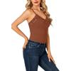 imageLYANER Womens Lace V Neck Camisole Adjustable Strap Cami Sleeveless Tank Undershirt TopCaramel