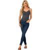 imageLYANER Womens Lace V Neck Camisole Adjustable Strap Cami Sleeveless Tank Undershirt TopDark Gray