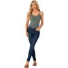imageLYANER Womens Lace V Neck Camisole Adjustable Strap Cami Sleeveless Tank Undershirt TopGreen