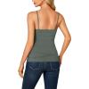 imageLYANER Womens Lace V Neck Camisole Adjustable Strap Cami Sleeveless Tank Undershirt TopGreen