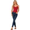 imageLYANER Womens Lace V Neck Camisole Adjustable Strap Cami Sleeveless Tank Undershirt TopRed