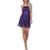 imageLYANER Womens Sexy Two Piece Outfit Fringe Sleeveless Cami and Short Skirt SetsDeep Purple