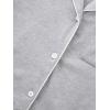 imageLYANER Womens Pajamas Set Heart Print Button Short Sleeve Shirt with Shorts Sleepwear PJs SetLight Grey