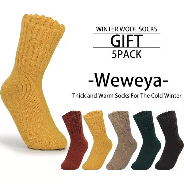 Weweya Boot Socks for Women - Thick Winter Socks - Knit Warm Socks - Gifts for Women