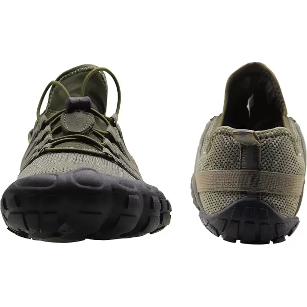 imageWeweya Barefoot Shoes Men Minimalist Running Cross Training ShoeArmy Green