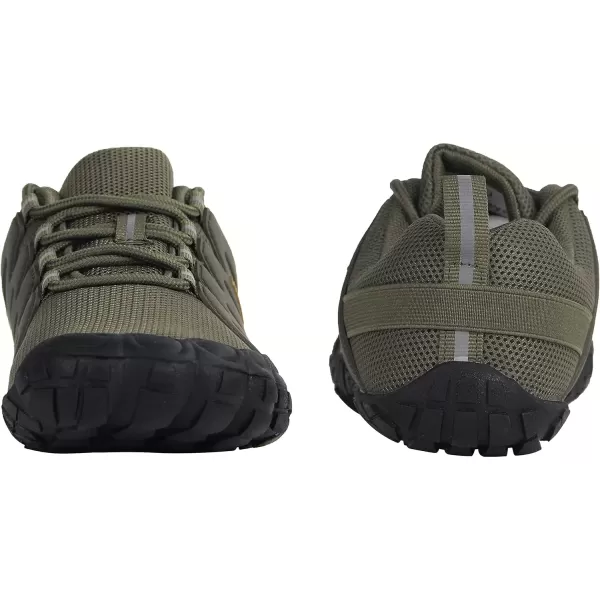 imageWeweya Barefoot Shoes Men Minimalist Running Cross Training ShoeArmy Green Adjustable Tongue