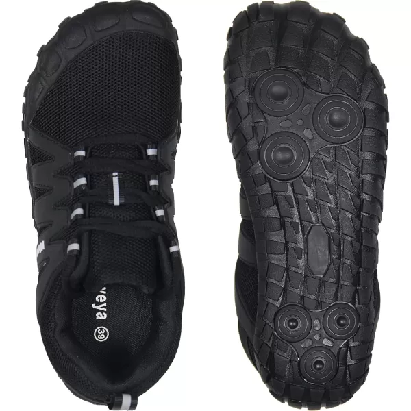imageWeweya Barefoot Shoes Men Minimalist Running Cross Training ShoeBlack Adjustable Tongue