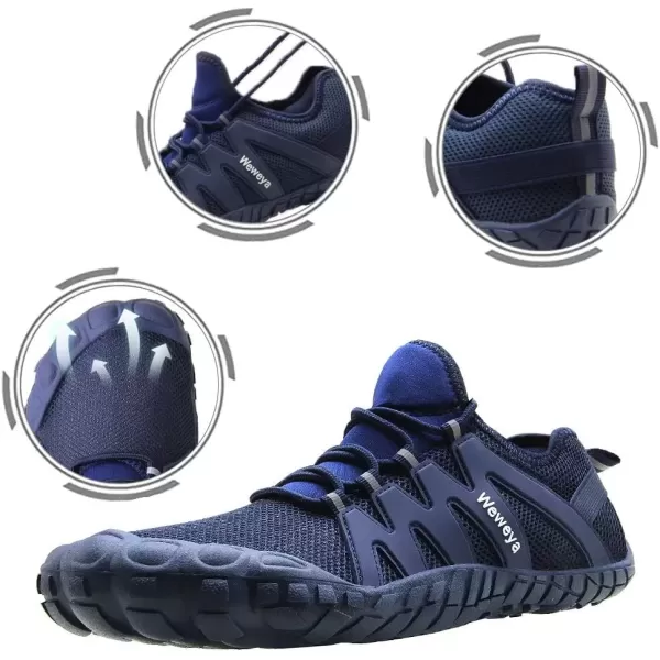 imageWeweya Barefoot Shoes Men Minimalist Running Cross Training ShoeBlue