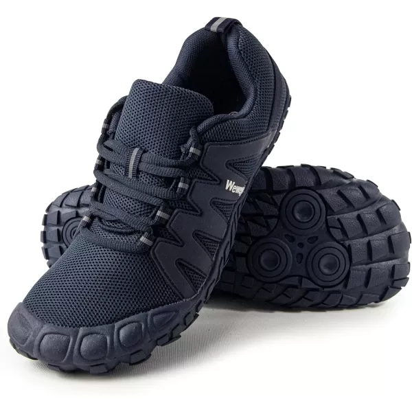 imageWeweya Barefoot Shoes Men Minimalist Running Cross Training ShoeBlue Adjustable Tongue