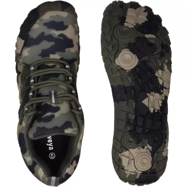 imageWeweya Barefoot Shoes Men Minimalist Running Cross Training ShoeCamo Green