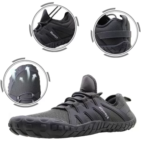 imageWeweya Barefoot Shoes Men Minimalist Running Cross Training ShoeGrey