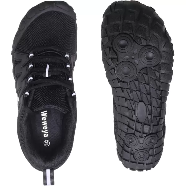 imageWeweya Barefoot Shoes for Women Minimalist Running Cross Training ShoeBlack