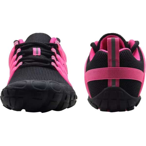 imageWeweya Barefoot Shoes for Women Minimalist Running Cross Training ShoeBlack Hot Pink