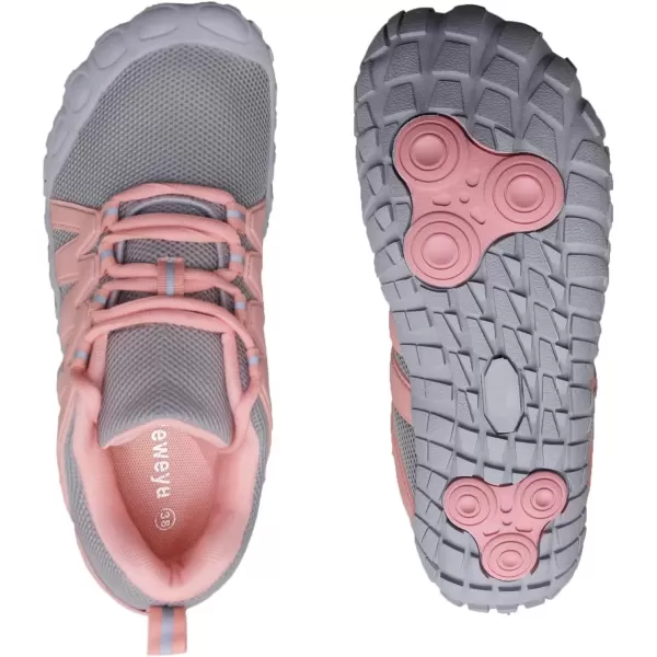imageWeweya Barefoot Shoes for Women Minimalist Running Cross Training ShoeGray Pink