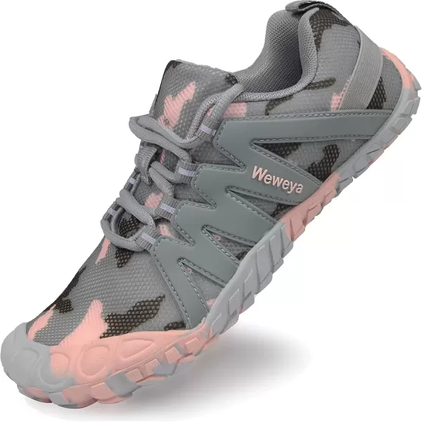 imageWeweya Barefoot Shoes for Women Minimalist Running Cross Training ShoePink Camo
