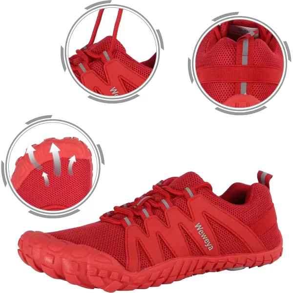 imageWeweya Barefoot Shoes for Women Minimalist Running Cross Training ShoeRed