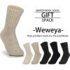 imageWeweya Boot Socks for Women  Thick Winter Socks  Knit Warm Socks  Gifts for WomenBlack  Cream  Gray  Beige  Brown