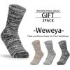imageWeweya Boot Socks for Women  Thick Winter Socks  Knit Warm Socks  Gifts for WomenBlack  Grey  Khaki