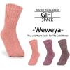 imageWeweya Boot Socks for Women  Thick Winter Socks  Knit Warm Socks  Gifts for WomenRed  Pink  Purple