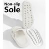 imageWeweya Sandals for Women and Men  Pillow Slippers  Double Buckle Adjustable Slides  EVA Flat SandalsBeige