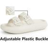 imageWeweya Sandals for Women and Men  Pillow Slippers  Double Buckle Adjustable Slides  EVA Flat SandalsBeige