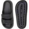 imageWeweya Sandals for Women and Men  Pillow Slippers  Double Buckle Adjustable Slides  EVA Flat SandalsBlack