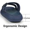 imageWeweya Sandals for Women and Men  Pillow Slippers  Double Buckle Adjustable Slides  EVA Flat SandalsBlue