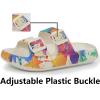 imageWeweya Sandals for Women and Men  Pillow Slippers  Double Buckle Adjustable Slides  EVA Flat SandalsColorful Beige