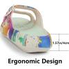 imageWeweya Sandals for Women and Men  Pillow Slippers  Double Buckle Adjustable Slides  EVA Flat SandalsColorful Beige