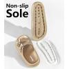 imageWeweya Sandals for Women and Men  Pillow Slippers  Double Buckle Adjustable Slides  EVA Flat SandalsGold