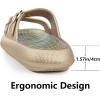 imageWeweya Sandals for Women and Men  Pillow Slippers  Double Buckle Adjustable Slides  EVA Flat SandalsGold