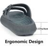 imageWeweya Sandals for Women and Men  Pillow Slippers  Double Buckle Adjustable Slides  EVA Flat SandalsGrey