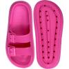 imageWeweya Sandals for Women and Men  Pillow Slippers  Double Buckle Adjustable Slides  EVA Flat SandalsHot Pink
