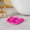 imageWeweya Sandals for Women and Men  Pillow Slippers  Double Buckle Adjustable Slides  EVA Flat SandalsHot Pink
